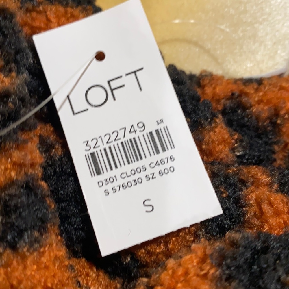 LOFT Leopard Print Sherpa Hoodie - Picture 11 of 11